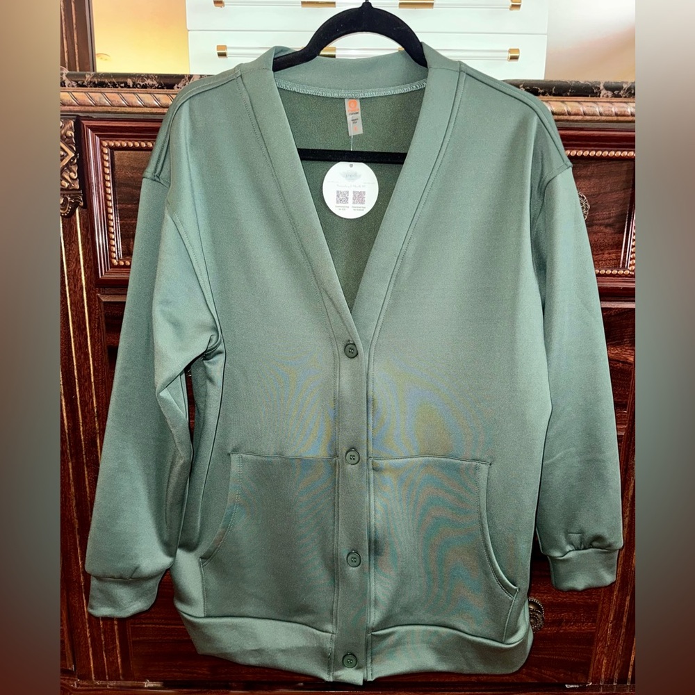 NWT Mono B Forest Green Button Down Cardigan - Picture 10 of 10